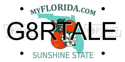 G8RTALE Florida License Plate