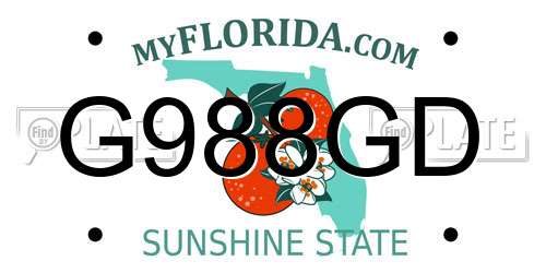 G988GD Florida License Plate