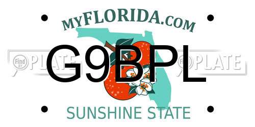 G9BPL Florida License Plate