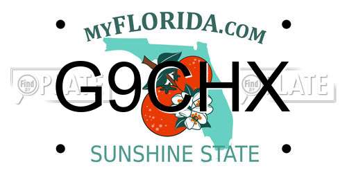 G9CHX Florida License Plate