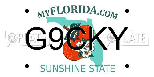 G9CKY Florida License Plate
