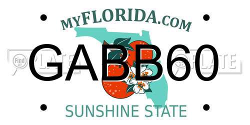 GABB60 Florida License Plate