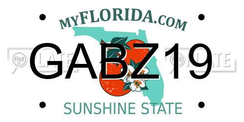GABZ19 Florida License Plate