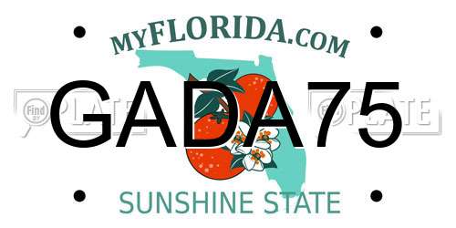 GADA75 Florida License Plate