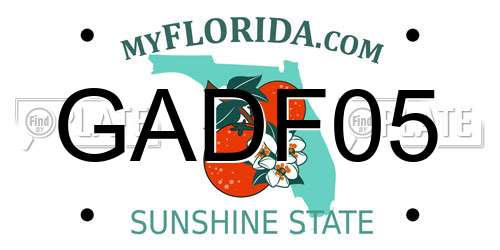 GADF05 Florida License Plate