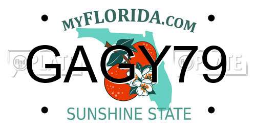 GAGY79 Florida License Plate