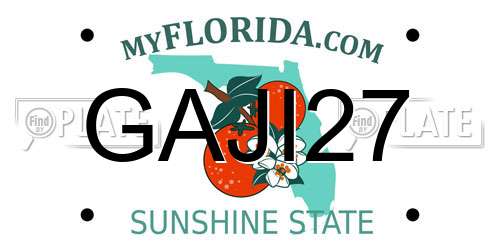 GAJI27 Florida License Plate