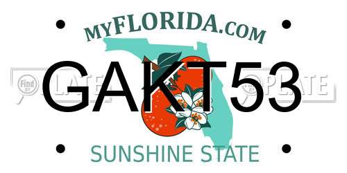 GAKT53 Florida License Plate