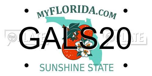 GALS20 Florida License Plate