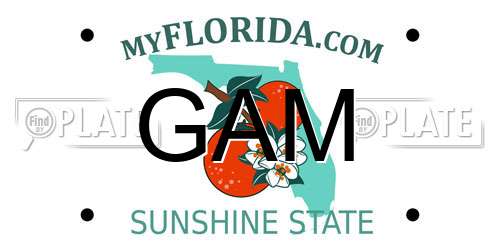 GAM Florida License Plate