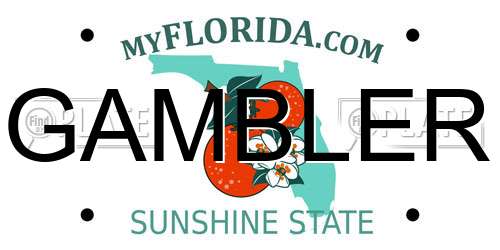 GAMBLER Florida License Plate