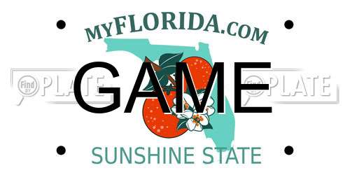 GAME Florida License Plate