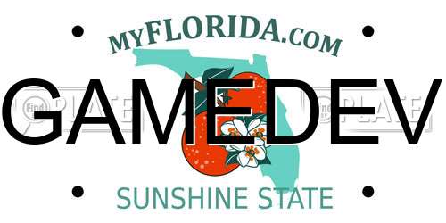 GAMEDEV Florida License Plate