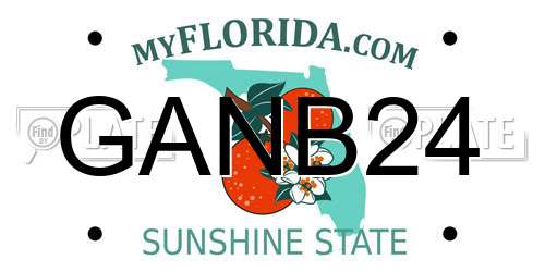 GANB24 Florida License Plate