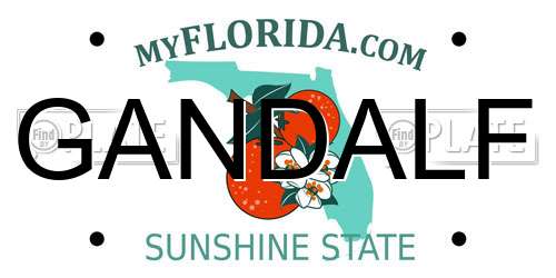 GANDALF Florida License Plate