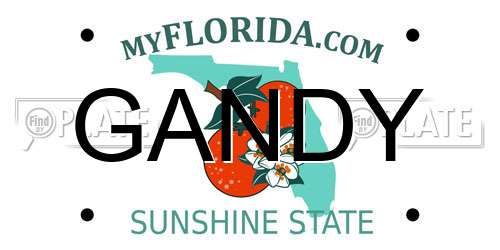 GANDY Florida License Plate