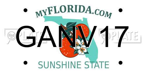 GANV17 Florida License Plate