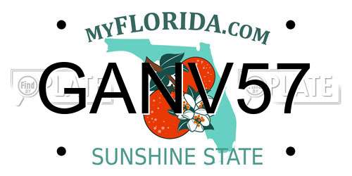 GANV57 Florida License Plate