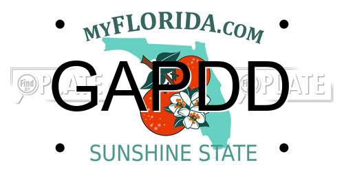 GAPDD Florida License Plate