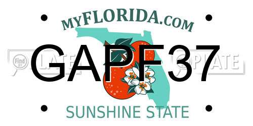 GAPF37 Florida License Plate
