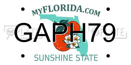 GAPH79 Florida License Plate