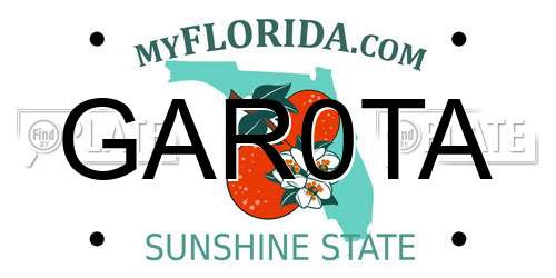 GAR0TA Florida License Plate