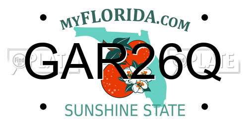GAR26Q Florida License Plate