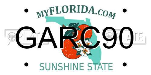 GARC90 Florida License Plate