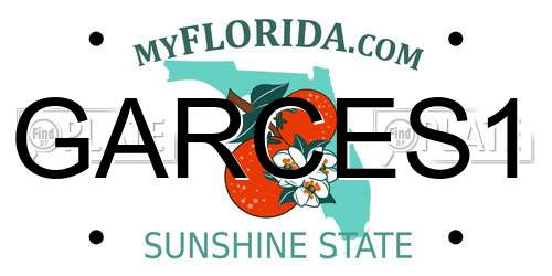 GARCES1 Florida License Plate