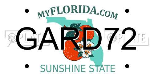 GARD72 Florida License Plate