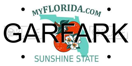 GARFARK Florida License Plate