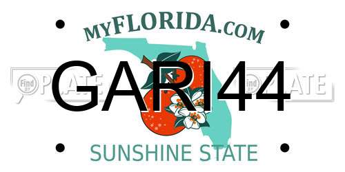 GARI44 Florida License Plate