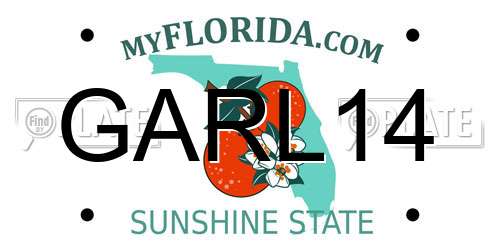 GARL14 Florida License Plate