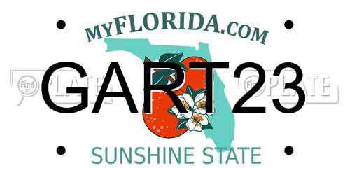 GART23 Florida License Plate