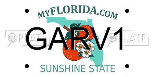 GARV1 Florida License Plate