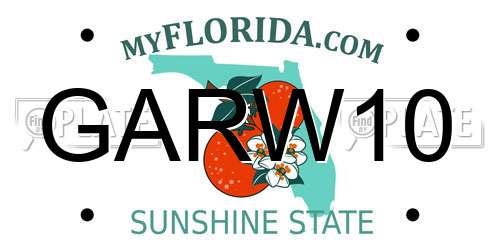 GARW10 Florida License Plate