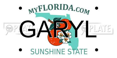 GARYL Florida License Plate