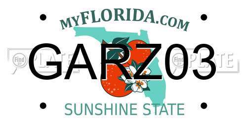 GARZ03 Florida License Plate