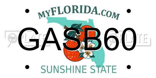 GASB60 Florida License Plate