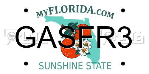 GASFR3 Florida License Plate