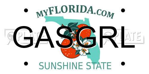 GASGRL Florida License Plate