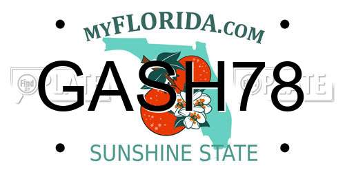 GASH78 Florida License Plate