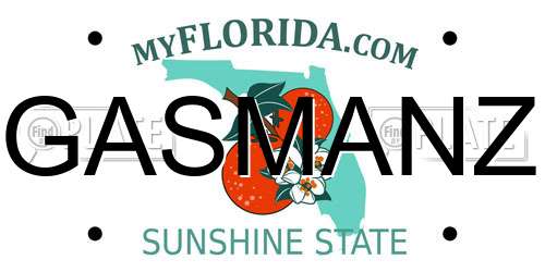 GASMANZ Florida License Plate