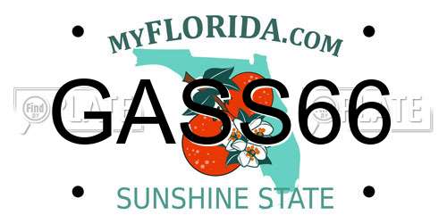 GASS66 Florida License Plate