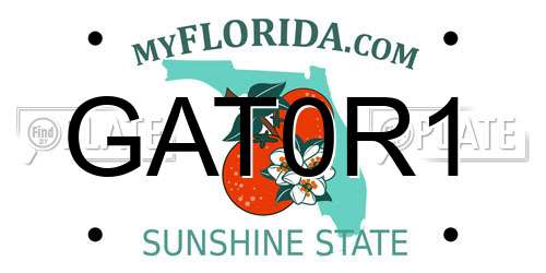 GAT0R1 Florida License Plate