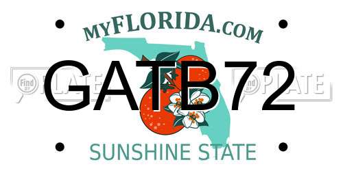 GATB72 Florida License Plate