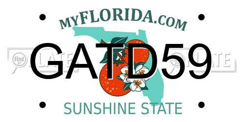 GATD59 Florida License Plate