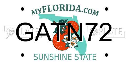 GATN72 Florida License Plate