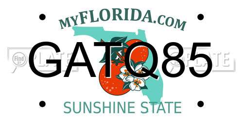 GATQ85 Florida License Plate