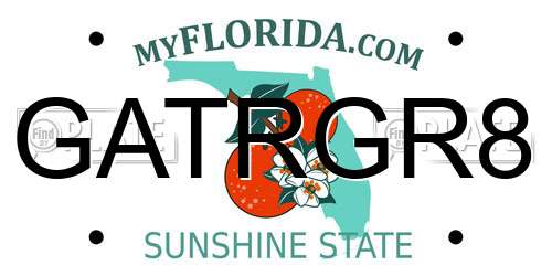 GATRGR8 Florida License Plate